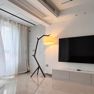 Ulmiril Rustic Wood Floor Lamp-Neutral Decor