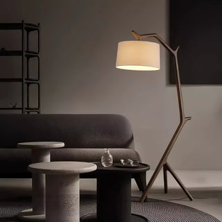 Ulmiril Rustic Wood Floor Lamp-Neutral Decor