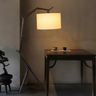 Ulmiril Rustic Wood Floor Lamp-Neutral Decor
