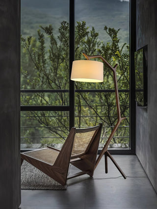 Ulmiril Rustic Wood Floor Lamp-Neutral Decor