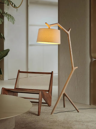 Ulmiril Rustic Wood Floor Lamp-Neutral Decor