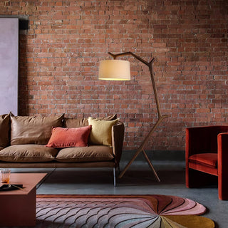 Ulmiril Rustic Wood Floor Lamp-Neutral Decor