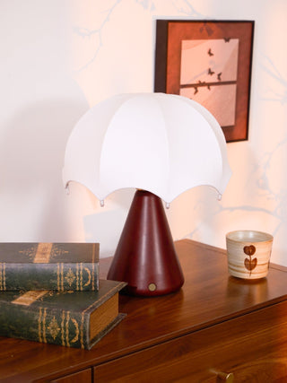 Parasol Lampe de Table en Bois de Noyer