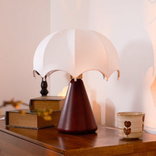 Parasol Lampe de Table en Bois de Noyer