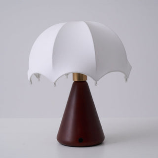 Parasol Lampe de Table en Bois de Noyer