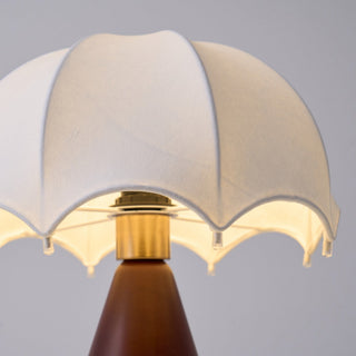 Parasol Lampe de Table en Bois de Noyer