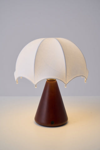 Parasol Lampe de Table en Bois de Noyer