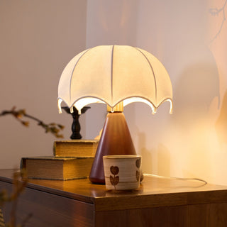 Parasol Lampe de Table en Bois de Noyer