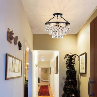 Avelis Postmodern Luxury Unique Tiered Crystal Lustre