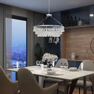 Avelis Postmodern Luxury Unique Tiered Crystal Lustre