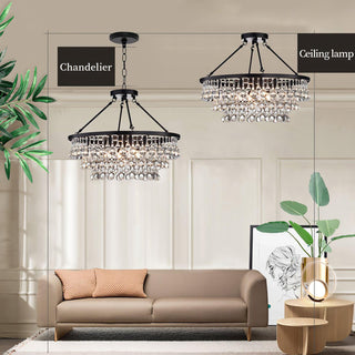 Avelis Postmodern Luxury Unique Tiered Crystal Lustre