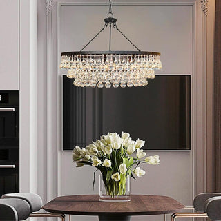 Avelis Postmodern Luxury Unique Tiered Crystal Lustre