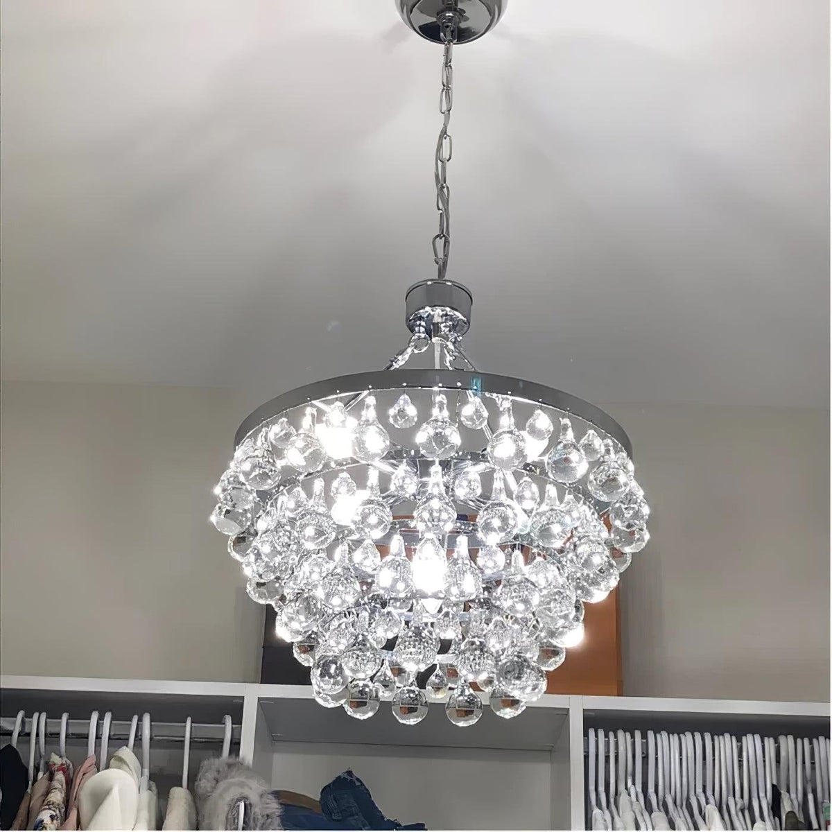 Avelis Postmodern Luxury Unique Tiered Crystal Lustre
