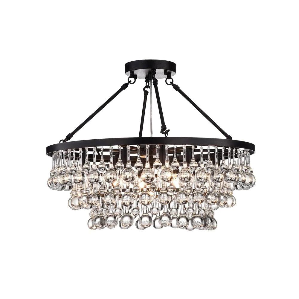 Avelis Postmodern Luxury Unique Tiered Crystal Lustre