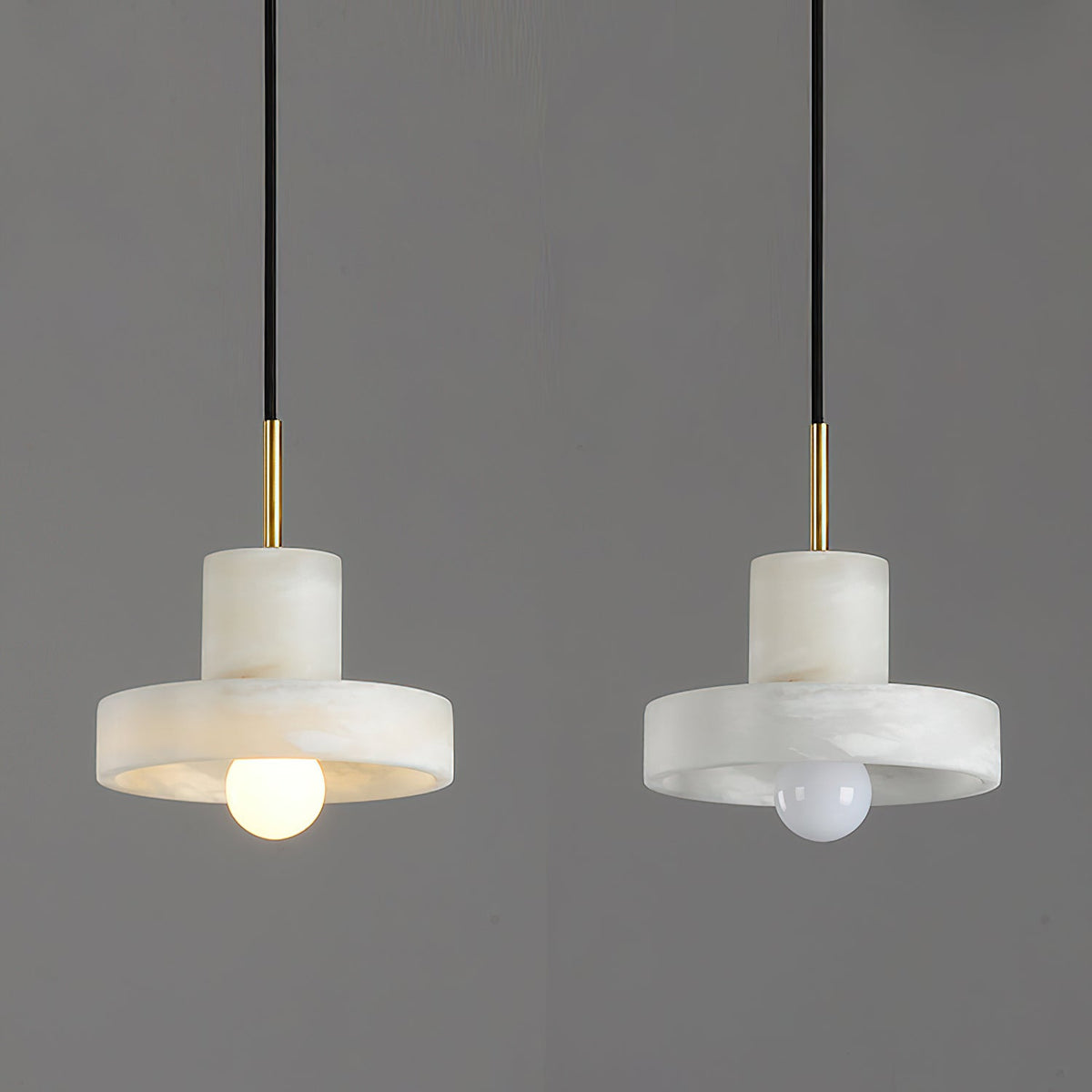Cavelen Suspension Laiton Albâtre Minimaliste Moderne