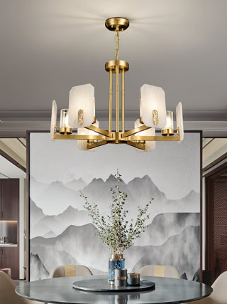 Aursorion Lustre Laiton Albâtre Luxe Postmoderne