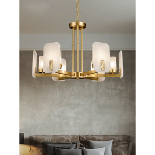 Aursorion Lustre Laiton Albâtre Luxe Postmoderne