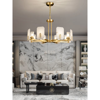 Aursorion Lustre Laiton Albâtre Luxe Postmoderne