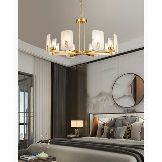 Aursorion Lustre Laiton Albâtre Luxe Postmoderne
