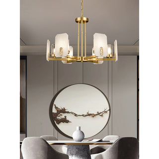 Aursorion Lustre Laiton Albâtre Luxe Postmoderne
