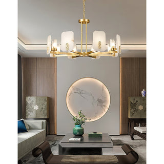Aursorion Lustre Laiton Albâtre Luxe Postmoderne
