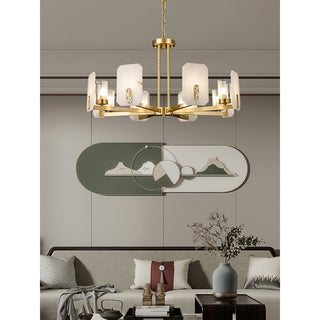 Aursorion Lustre Laiton Albâtre Luxe Postmoderne