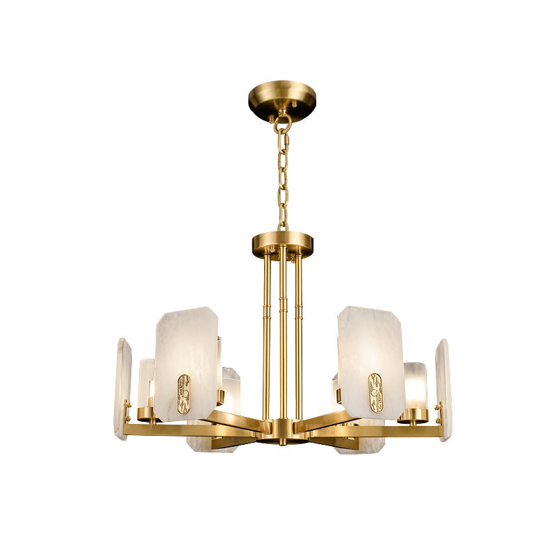 Aursorion Lustre Laiton Albâtre Luxe Postmoderne