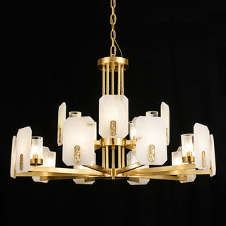Aursorion Lustre Laiton Albâtre Luxe Postmoderne