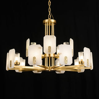 Aursorion Lustre Laiton Albâtre Luxe Postmoderne