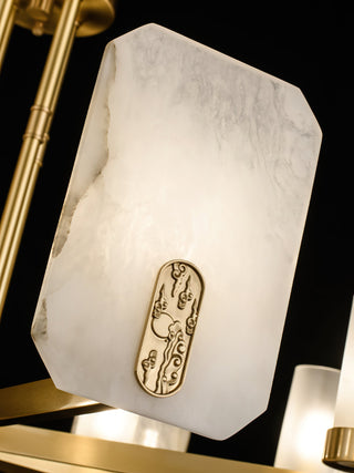 Aursorion Lustre Laiton Albâtre Luxe Postmoderne