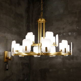 Aursorion Lustre Laiton Albâtre Luxe Postmoderne