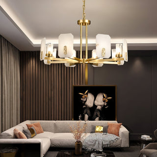 Aursorion Lustre Laiton Albâtre Luxe Postmoderne