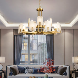 Aursorion Lustre Laiton Albâtre Luxe Postmoderne