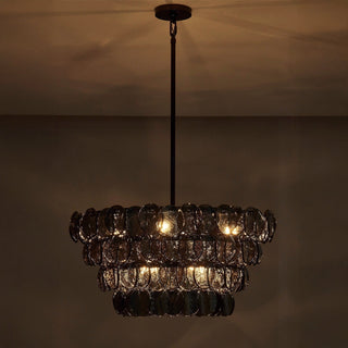 Aurora Lustre Luxueux en Verre et Laiton