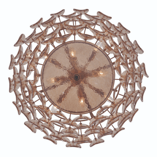 Aurora Lustre Luxueux en Verre et Laiton