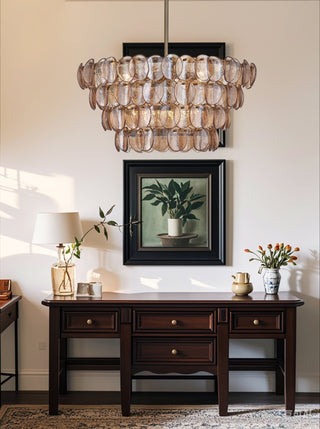 Aurora Lustre Luxueux en Verre et Laiton