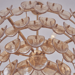 Aurora Lustre Luxueux en Verre et Laiton