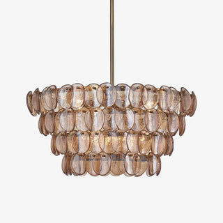 Aurora Lustre Luxueux en Verre et Laiton