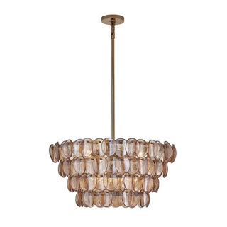 Aurora Lustre Luxueux en Verre et Laiton