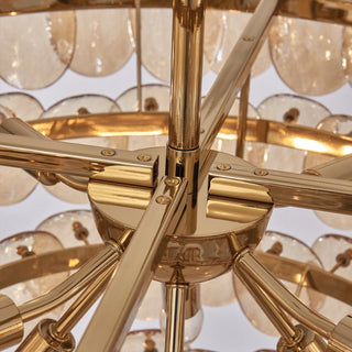 Aurora Lustre Luxueux en Verre et Laiton