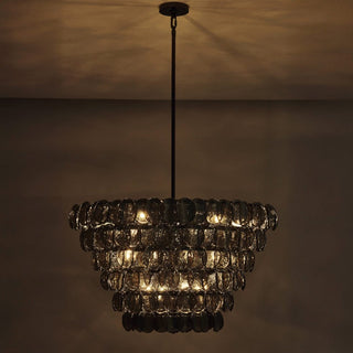 Aurora Lustre Luxueux en Verre et Laiton