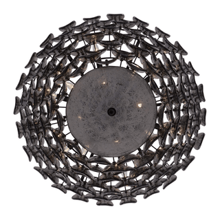 Aurora Lustre Luxueux en Verre et Laiton