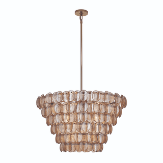 Aurora Lustre Luxueux en Verre et Laiton