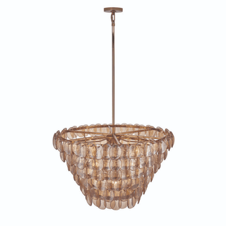 Aurora Lustre Luxueux en Verre et Laiton