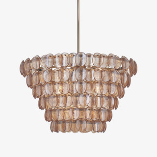 Aurora Lustre Luxueux en Verre et Laiton