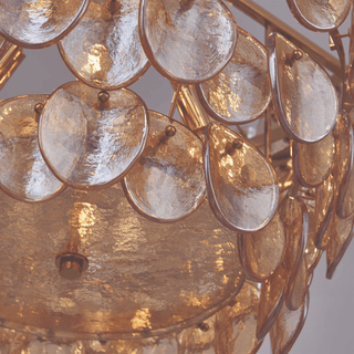 Aurora Lustre Luxueux en Verre et Laiton