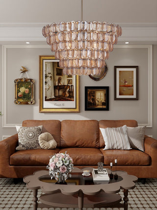 Aurora Lustre Luxueux en Verre et Laiton