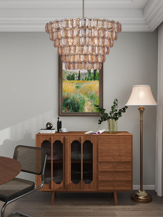Aurora Lustre Luxueux en Verre et Laiton