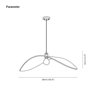Muto Suspension Incuvré Minimaliste, Metal/Bois, Bois, Chambre