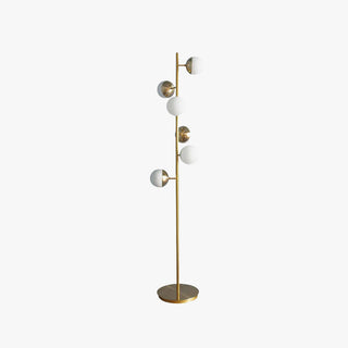 Valentina Lampadaire Bulle Moderne, Métal/Céramique, Doré, Salon